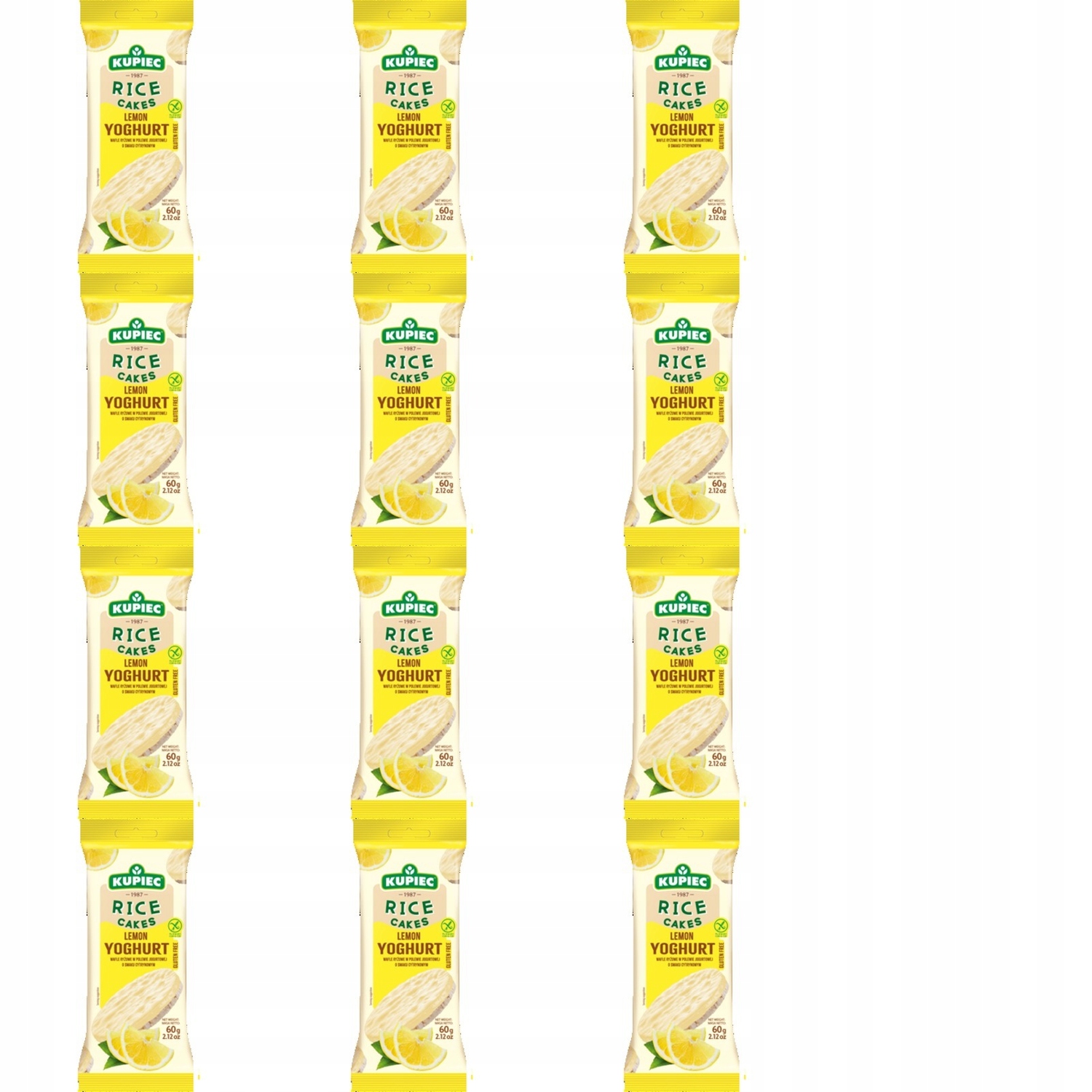 12 x 60 g Kupiec rýžových oplatek v jogurtové polevě s citronovou příchutí Karton