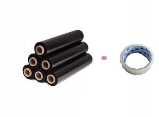 FOLIA STRETCH XXL Realne 3 KG STRECZ CZARNY ROLKA Kolor czarny przezroczysta