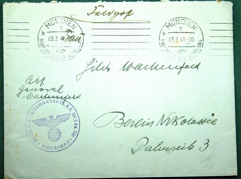 NIEMCY RZESZA NIEMIECKA KOPERTA PO LISCIE Z FRONTU