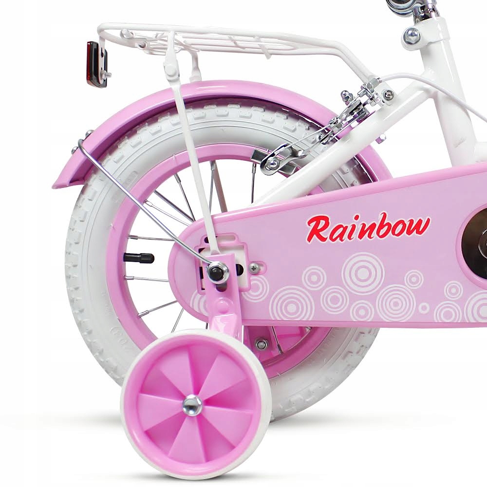 ROWEREK DZIECIĘCY ROWER DLA DZIEWCZYNKI BIAŁY 12 CALI KOSZYK PROWADNIK Marka SIrox