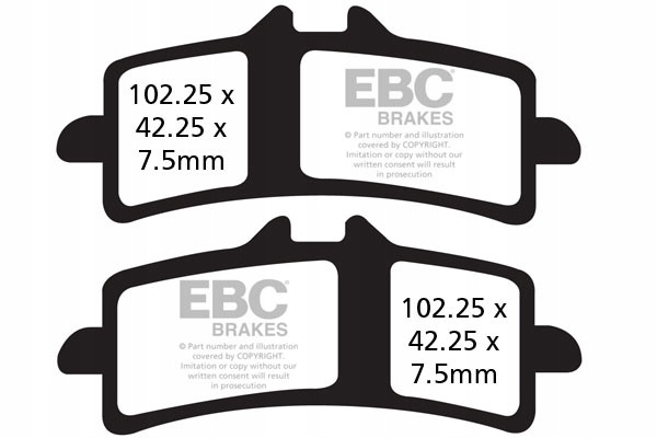 Brzdové doštičky Ebc EPFA447HH Extreme Pro (súprava na 1 kotúč)