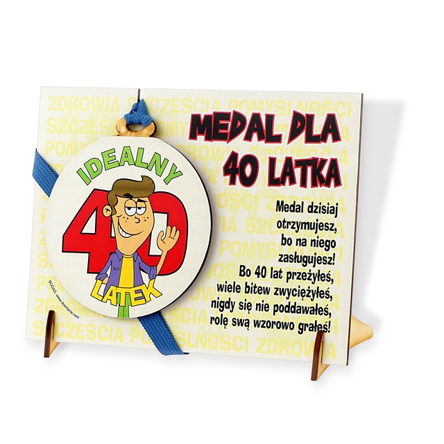 

Męska Drewniana Pamiątka, na 40 urodziny