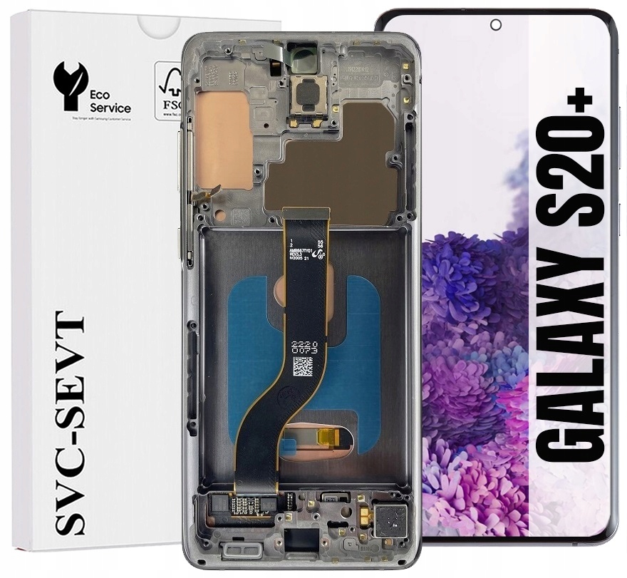 Displej Pro Samsung Galaxy S20 Plus 4G/5G Originál Oem Rámeček Šedý