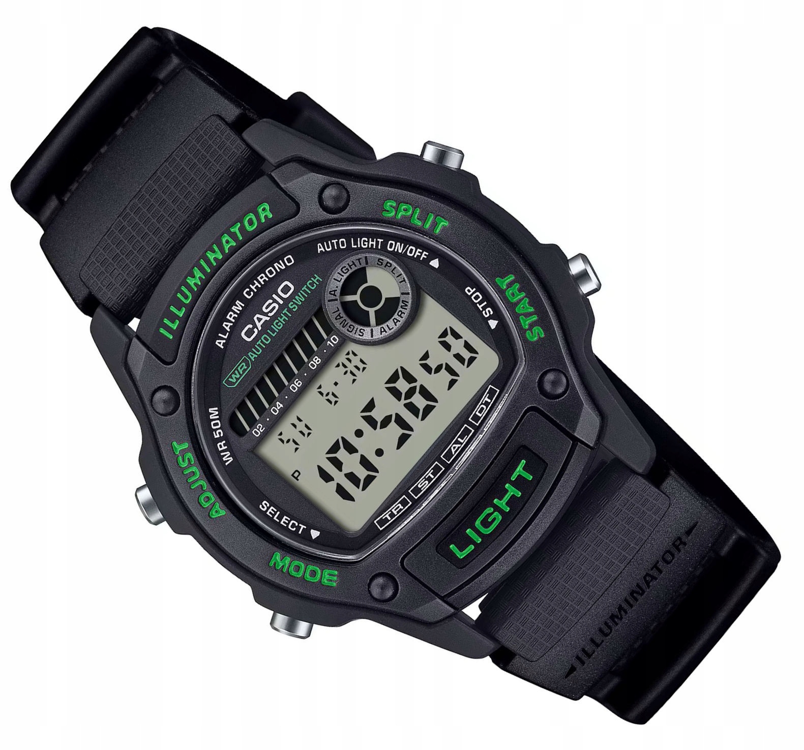 Sportovní Mládežnické Hodinky Casio Na Řemínku W-220H -1A3VEF Alarm Stopky