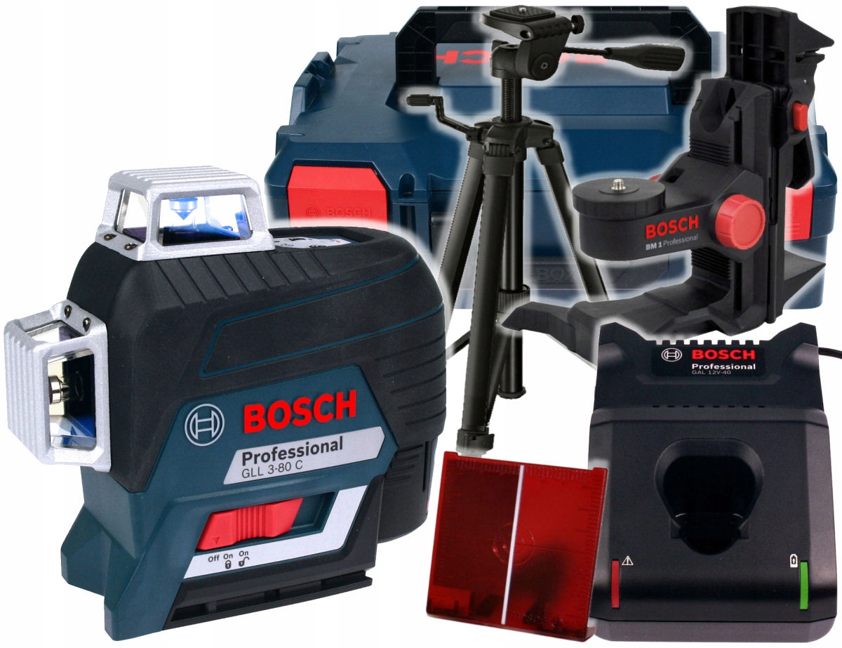 

Laser Gll 3-80 C Bosch L-boxx + Statyw 150cm + BM1