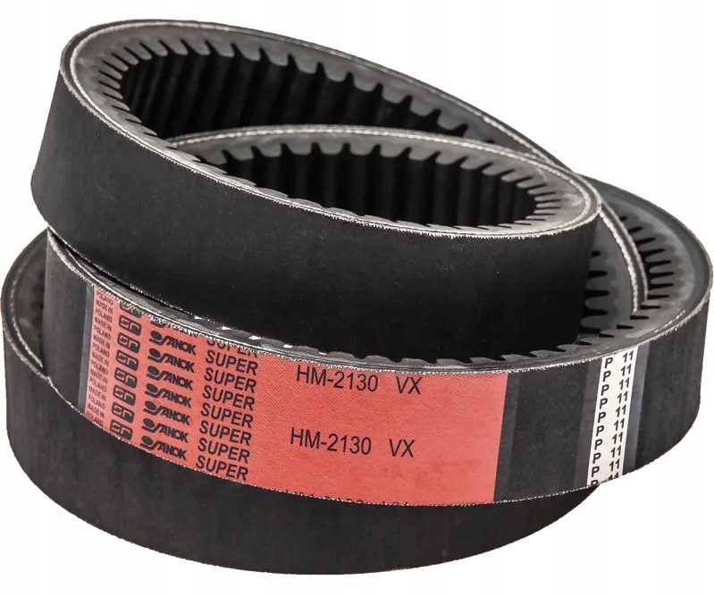 Vroubkovaný pásek mlátícího bubnu Bizon HM2130 Stomil Červený