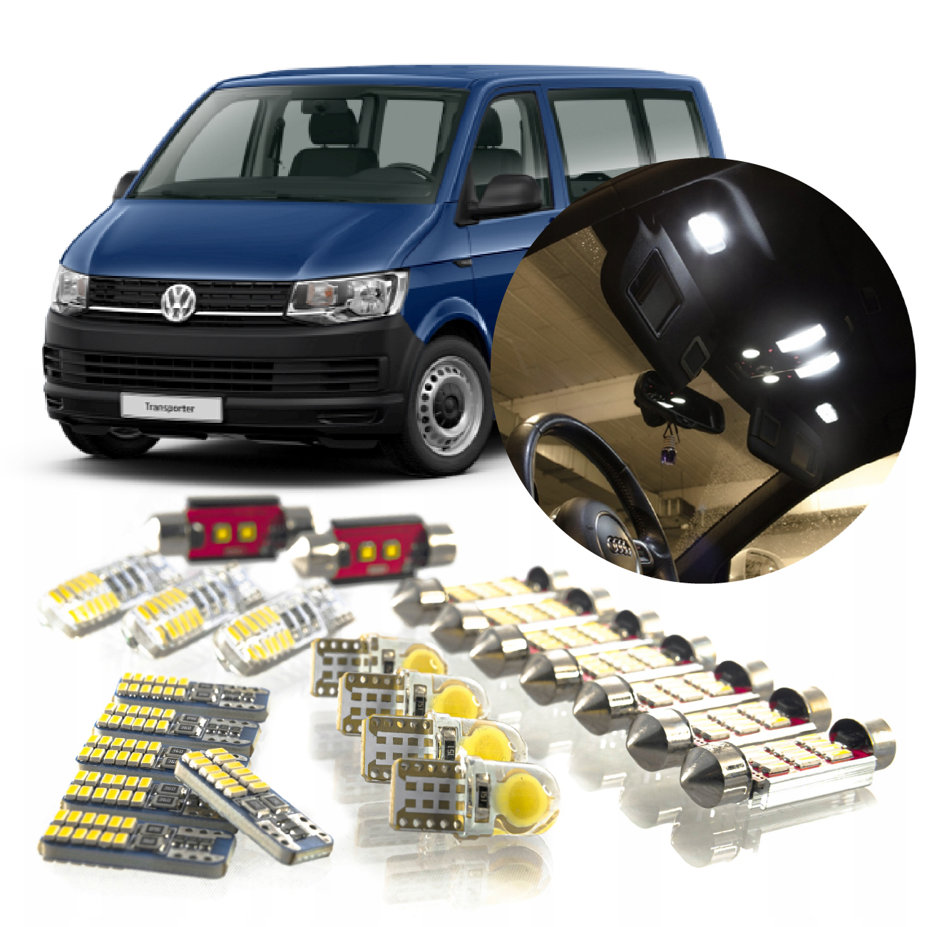Vw T5 – Sada Led osvětlení interiéru! Vip