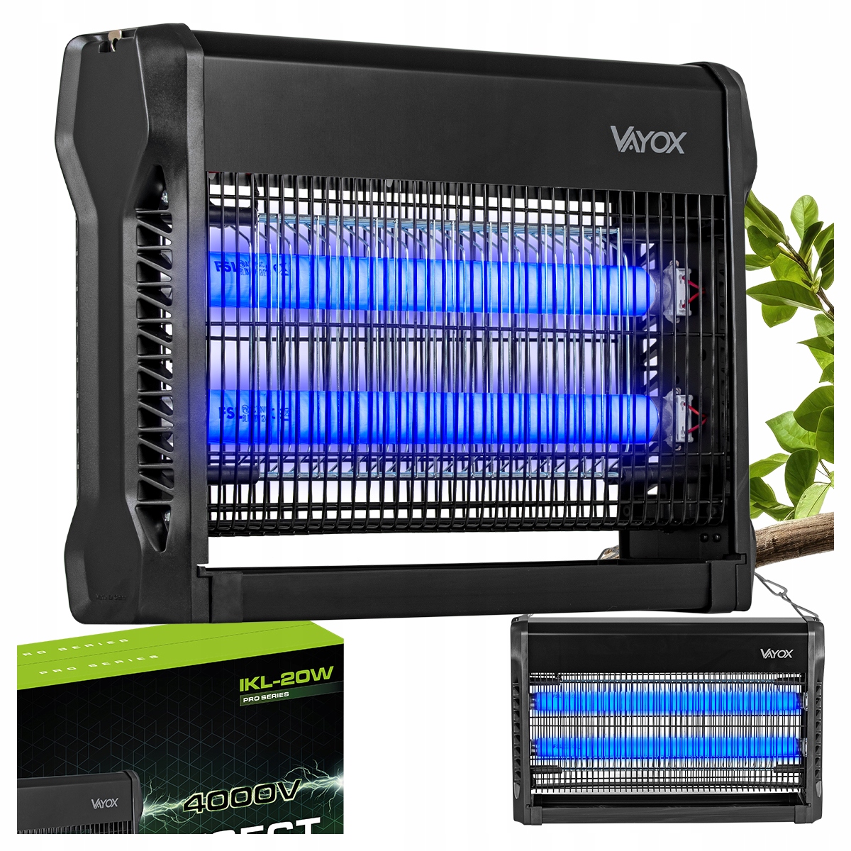 Lampa Owadobójcza Na Komary Muchy Pułapka Elektryczna Mocna 180m2 Pro Vayox