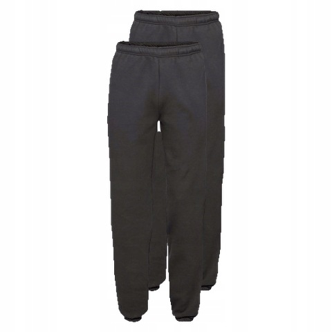 2x Pánské teplákové kalhoty Premium s náplety Fruit of The Loom černé L