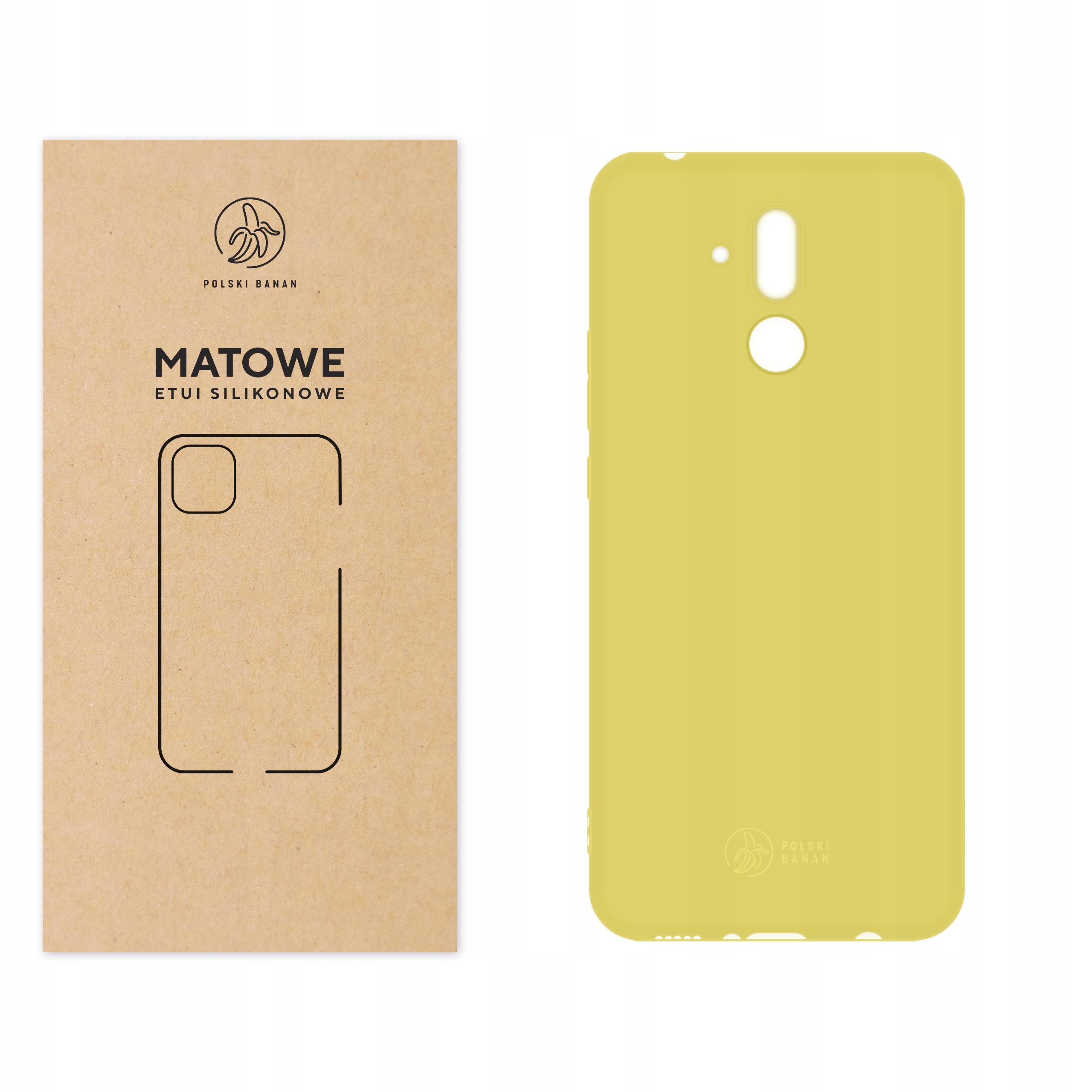 

Etui Matowe do Huawei Mate 20 Lite żółte
