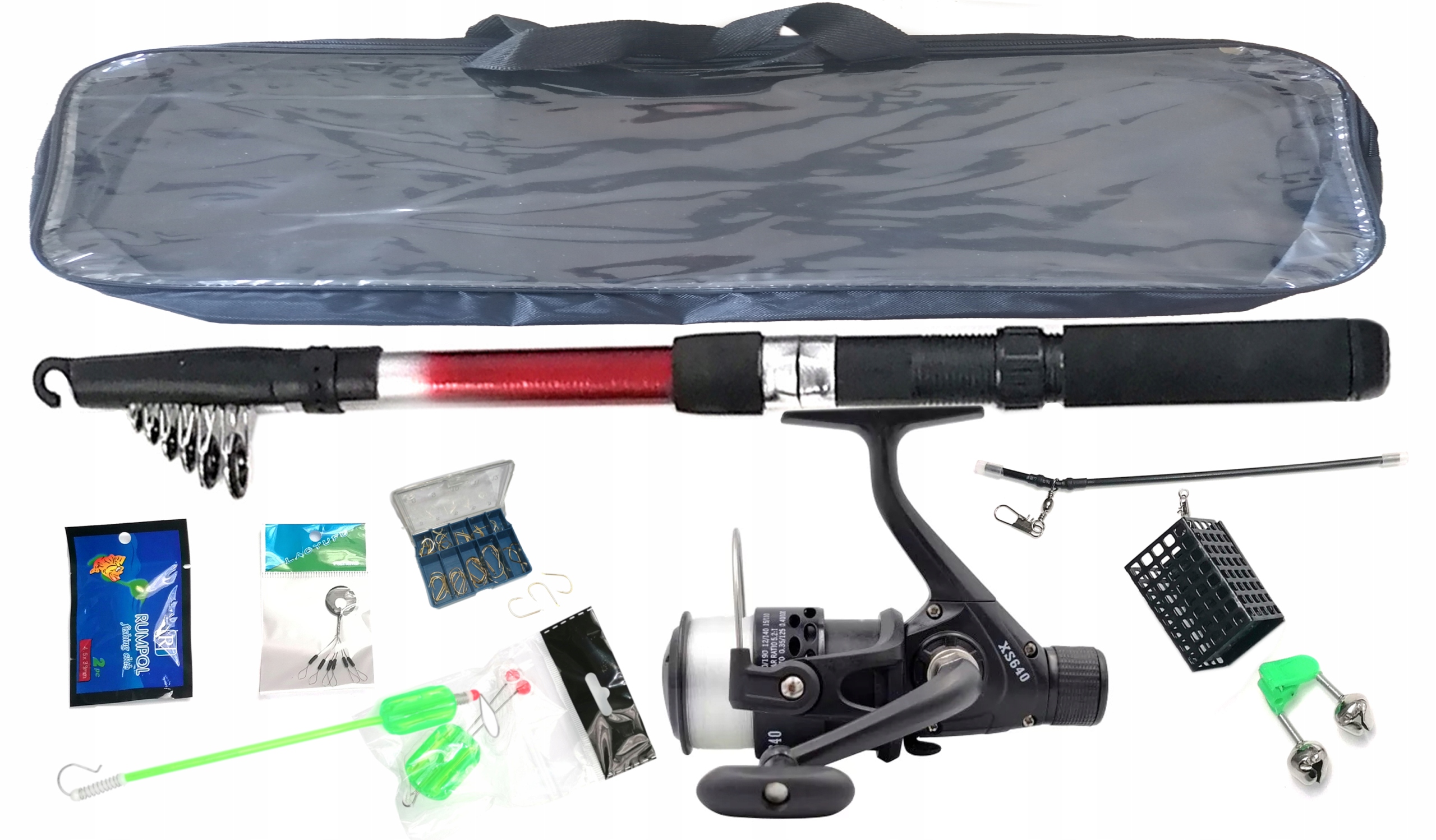 Rybářský set Wędka 2,4 Kołowrot D Grunt Taška Pro Děti