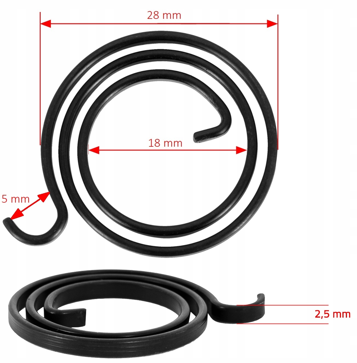 

Sprężyna Do Klamki Komplet 10 sztuk Wzmocniona