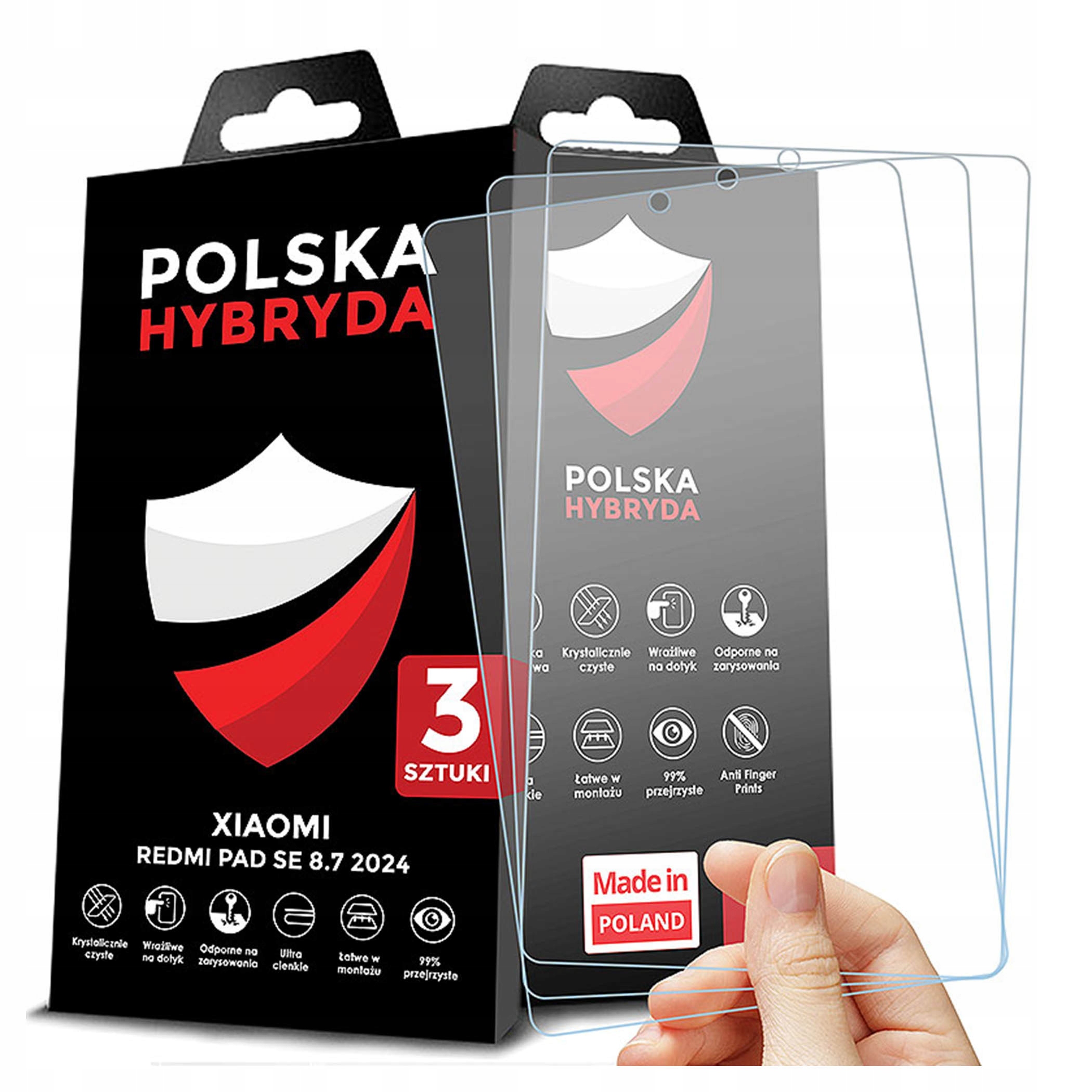Szkło Ochronne Do Xiaomi Redmi Pad Se 8.7 2024 Nietłukace 3w1