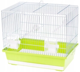 Inter-Zoo Kanarek Klatka dla Ptaków Ocynkowana 39x25x33.5 Mix Kolor
