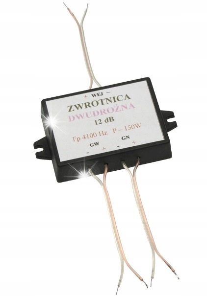 ZWROTNICA GŁOŚNIKOWA DWUROŻNA 150W OBUDOWANA 12 dB 4100 Hz PRZEWODY