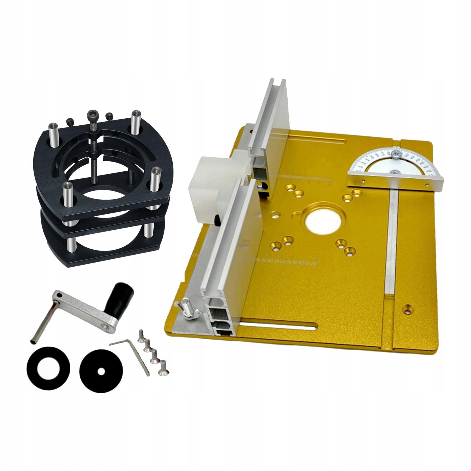 Router Plunge Base Router Lifting Kit Fit 65mm Motors Adjustable Gold Plate