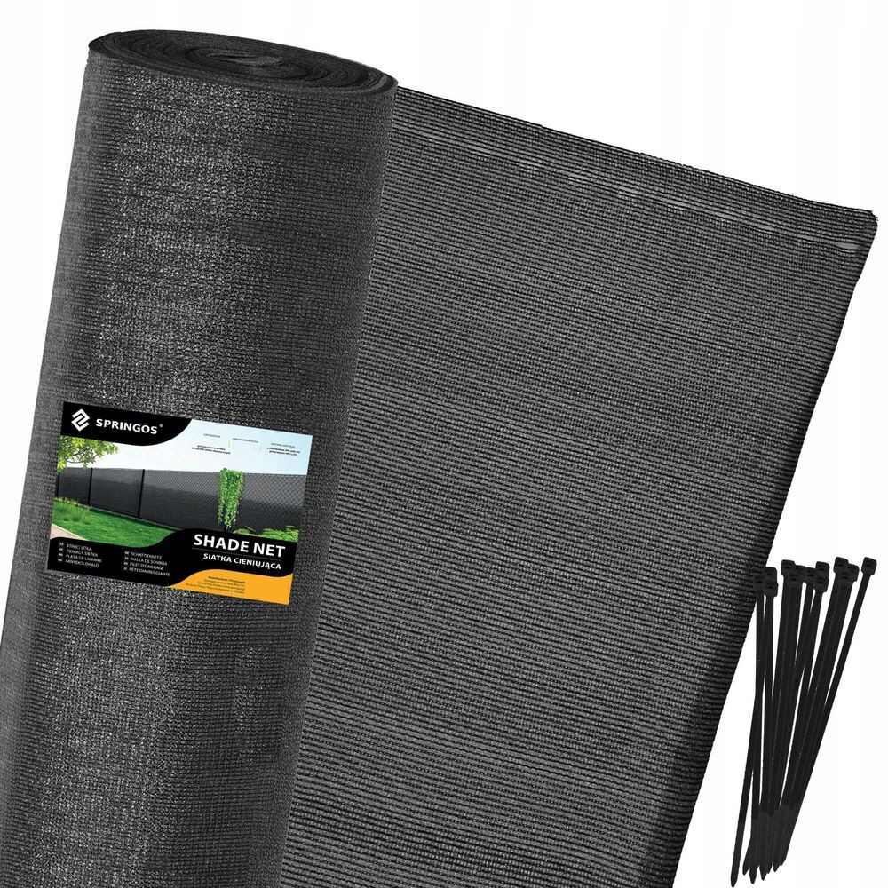 Tieniaca tkanina 150cm x 50m, 90% zatienenie, grafitová Springos SN0041