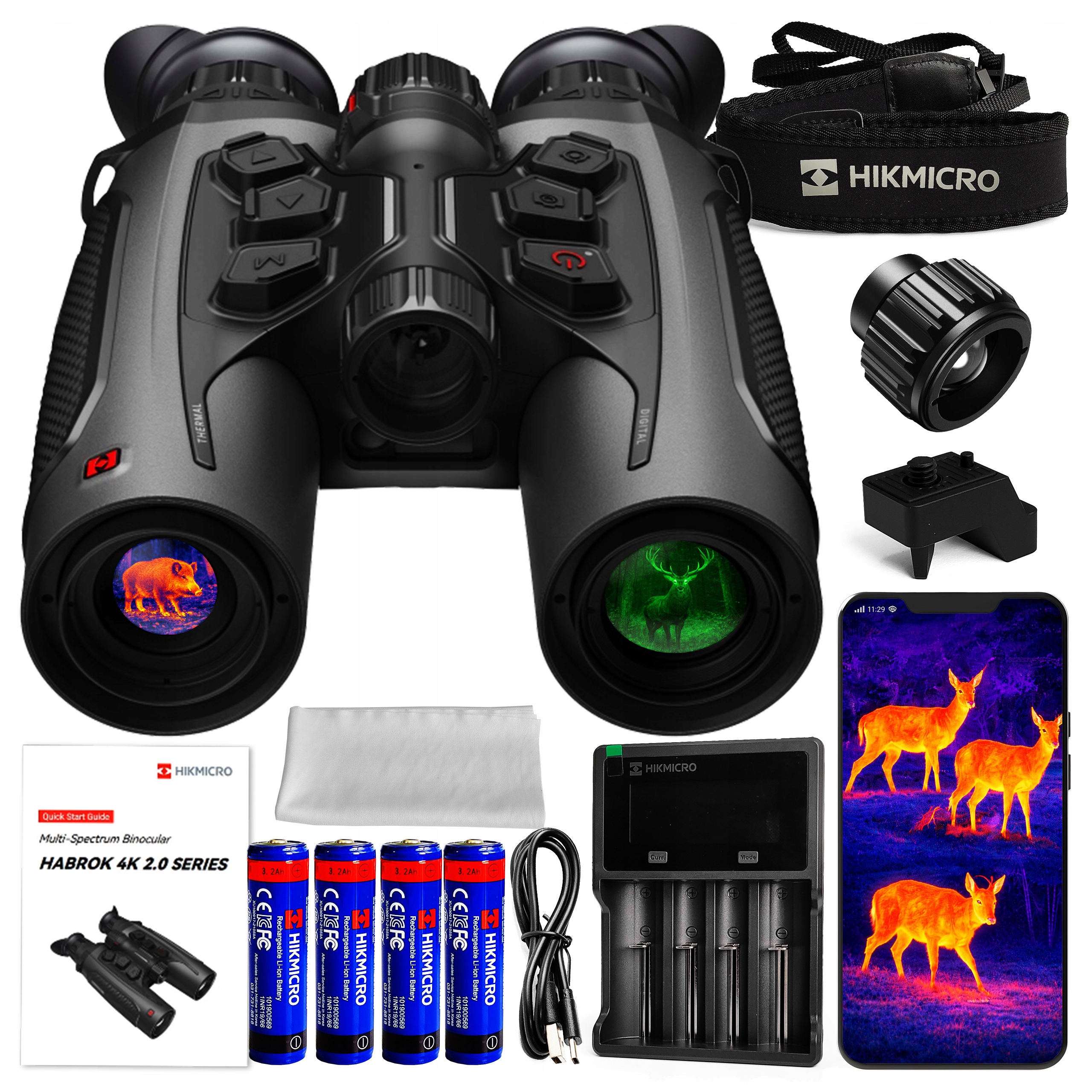 Lornetka Termowizyjna Noktowizyjna Hikmicro Habrok 4K HE25L 2.0 |ir 850+940