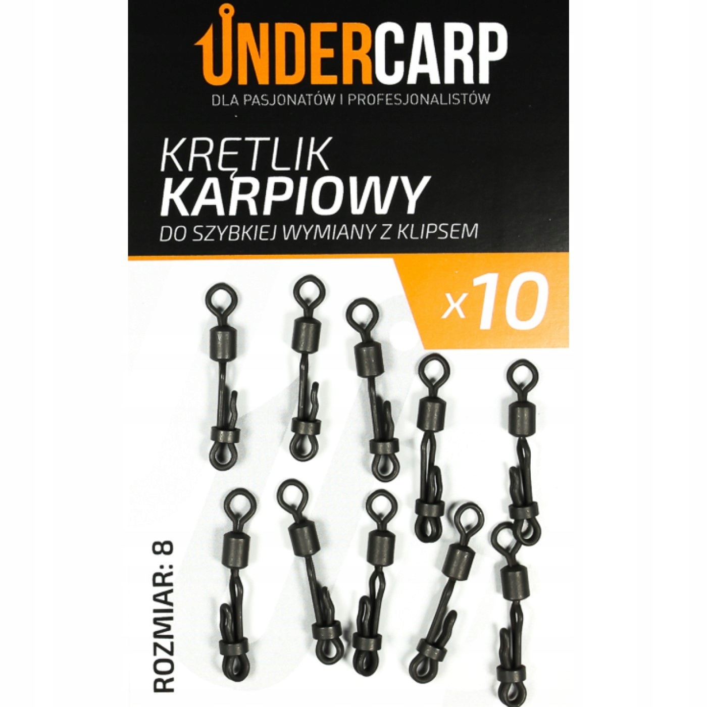 Krętlik karpiowy do szybkiej wymiany z klipsem 8 Undercarp