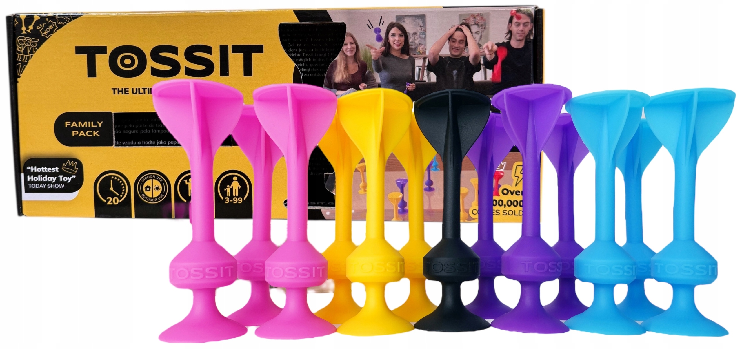 Tossit Gra W Rzutki Pakiet Rodzinny Z Silikonowymi Przyssawkami 13 Szt