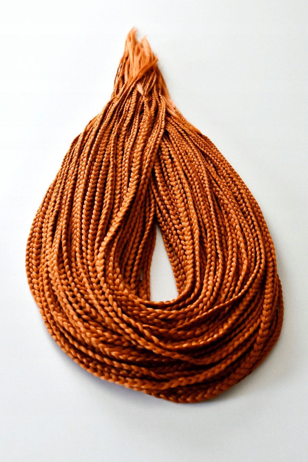 Sada opakovaně použitelných copánků 60 kusů, 120 konců, zrzavá