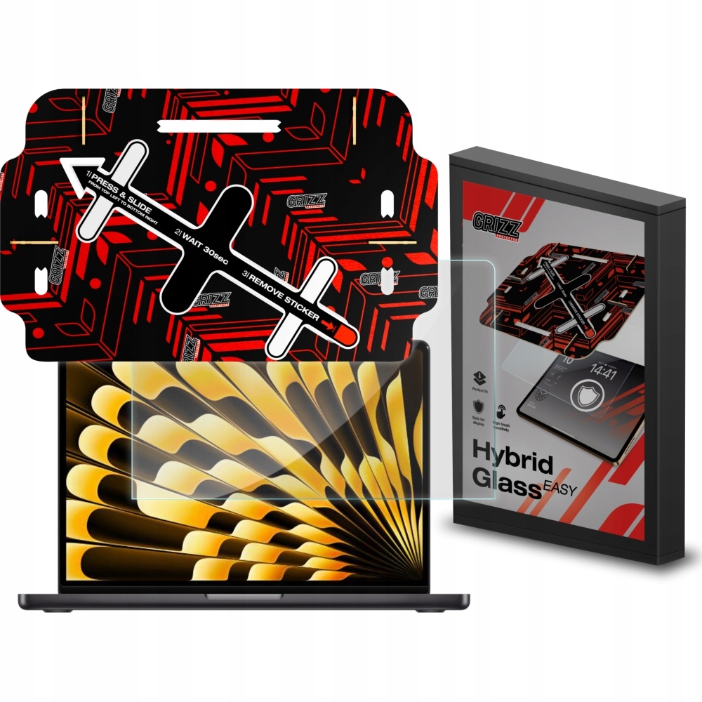 Szkło ochronne szybka do Apple MacBook Air 13" 2022 Grizz ochrona hybrydowa