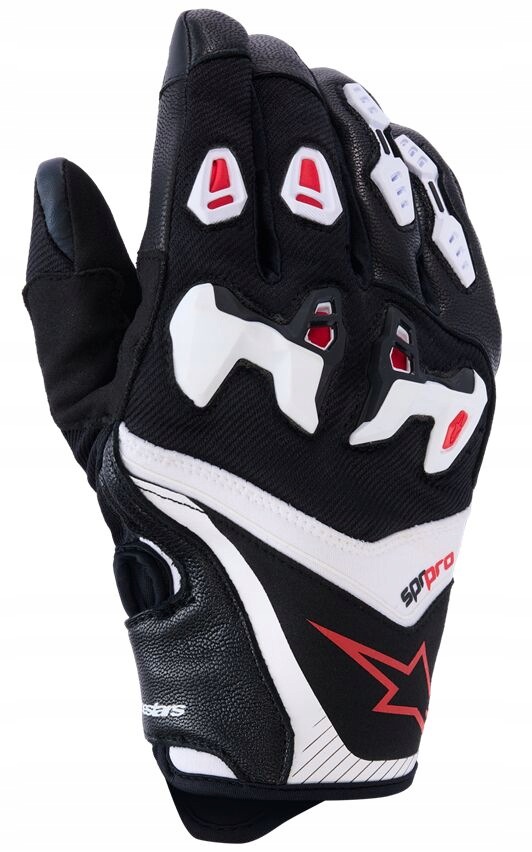 Motocyklové Rukavice Alpinestars Sp-r Pro Blk/wh/rd (XL) 3500226-1304-XL
