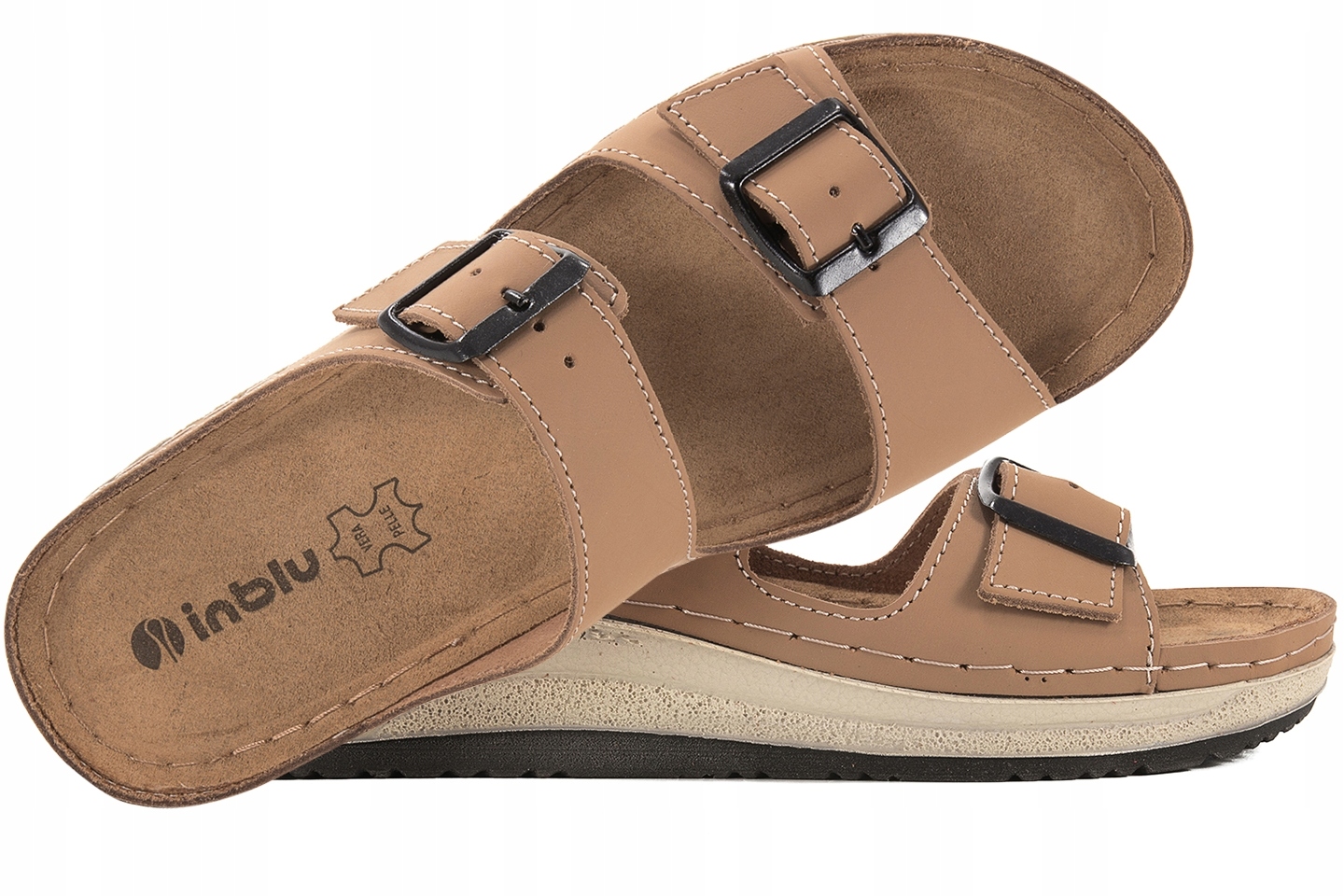 Inblu PF-03 Nazouváky Dámské Komfort Soft Pu Kůže písková