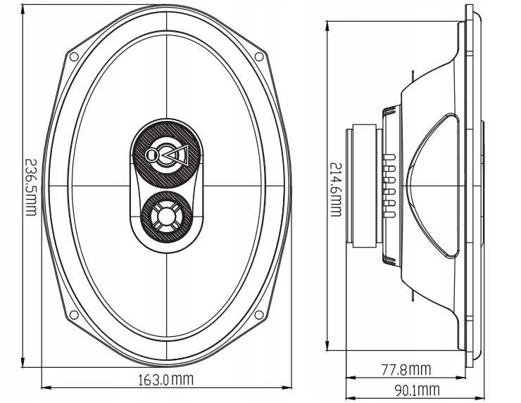 GŁOŚNIKI SAMOCHODOWE JBL STAGE3 9637 6x9 ELIPSY OWALNE JAJKA 3-DROŻNE Model STAGE 3 9637