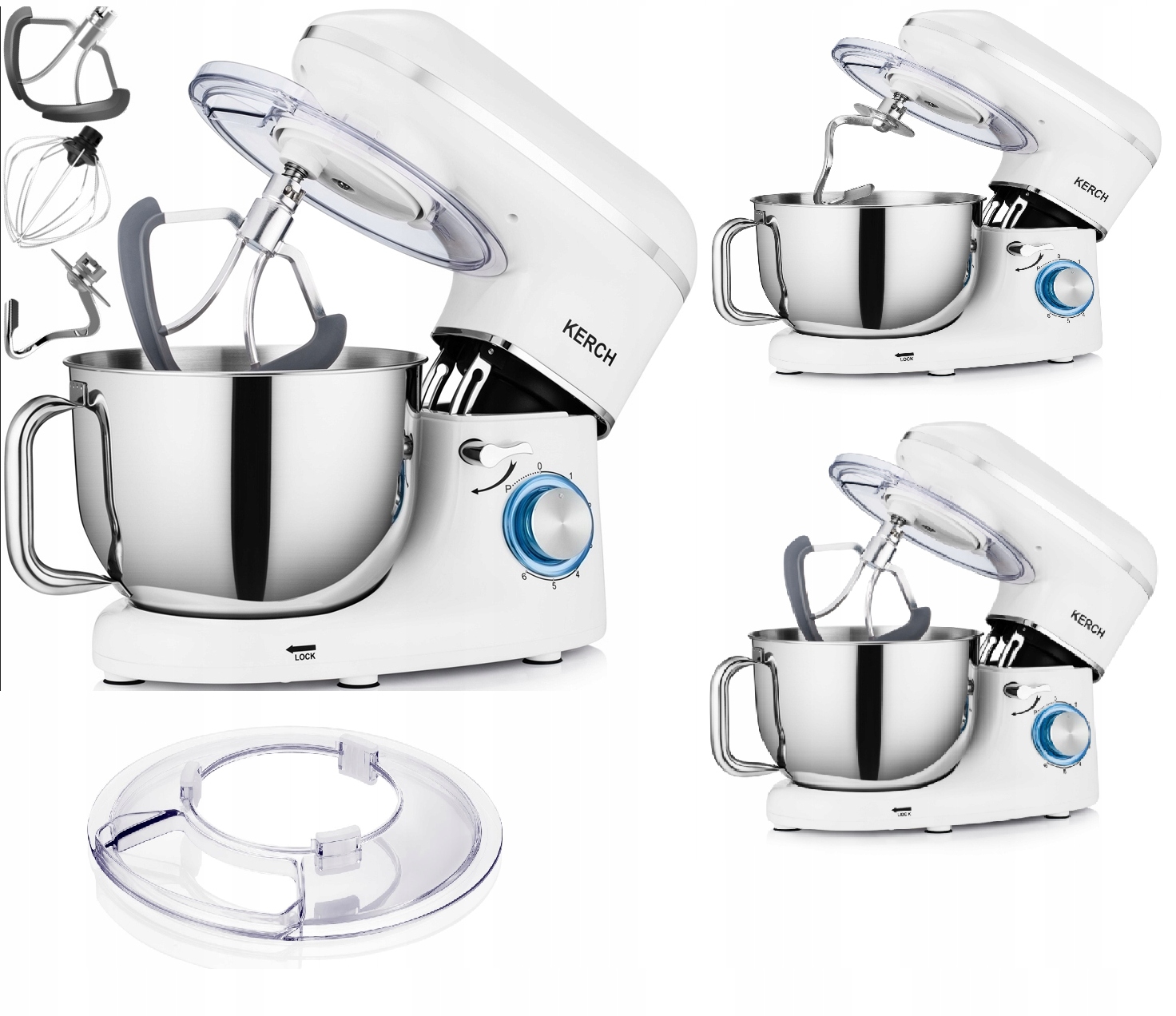 Robot Kuchenny Planetarny Mikser Z Misą Kerch Mychef White 6,2L 3000W