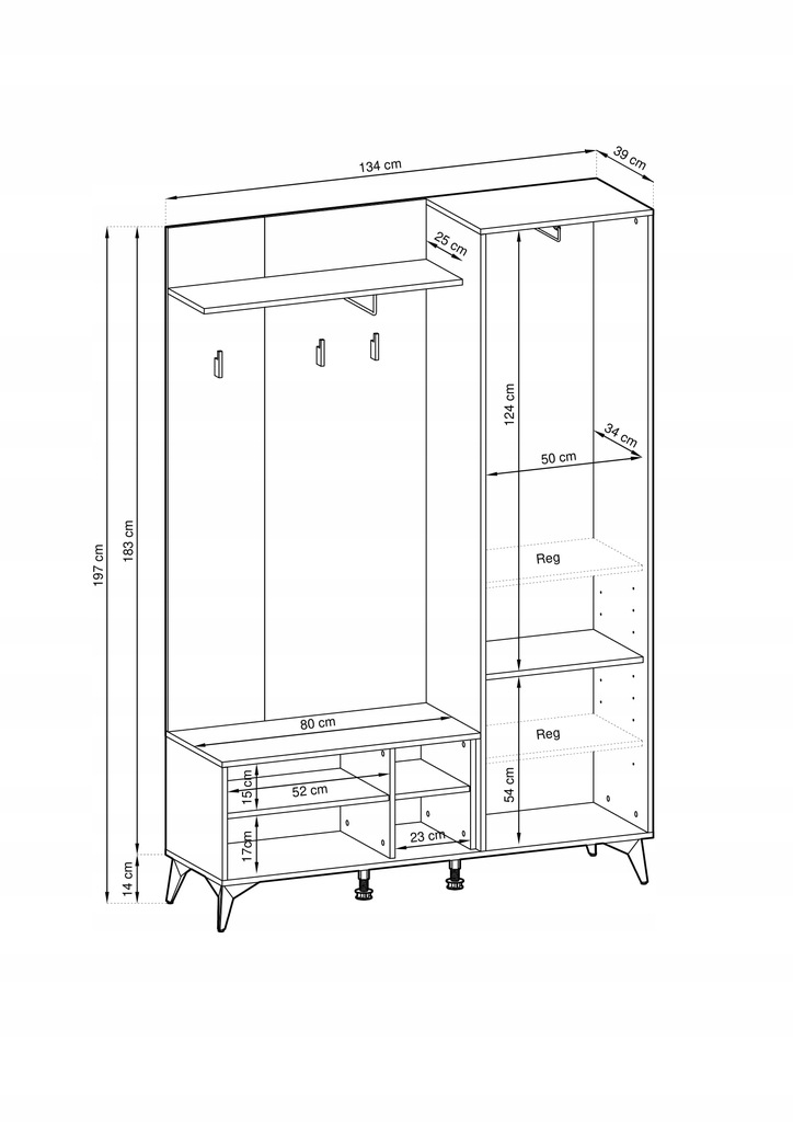 Garderoba Piaski DIAMOND Kod producenta 339