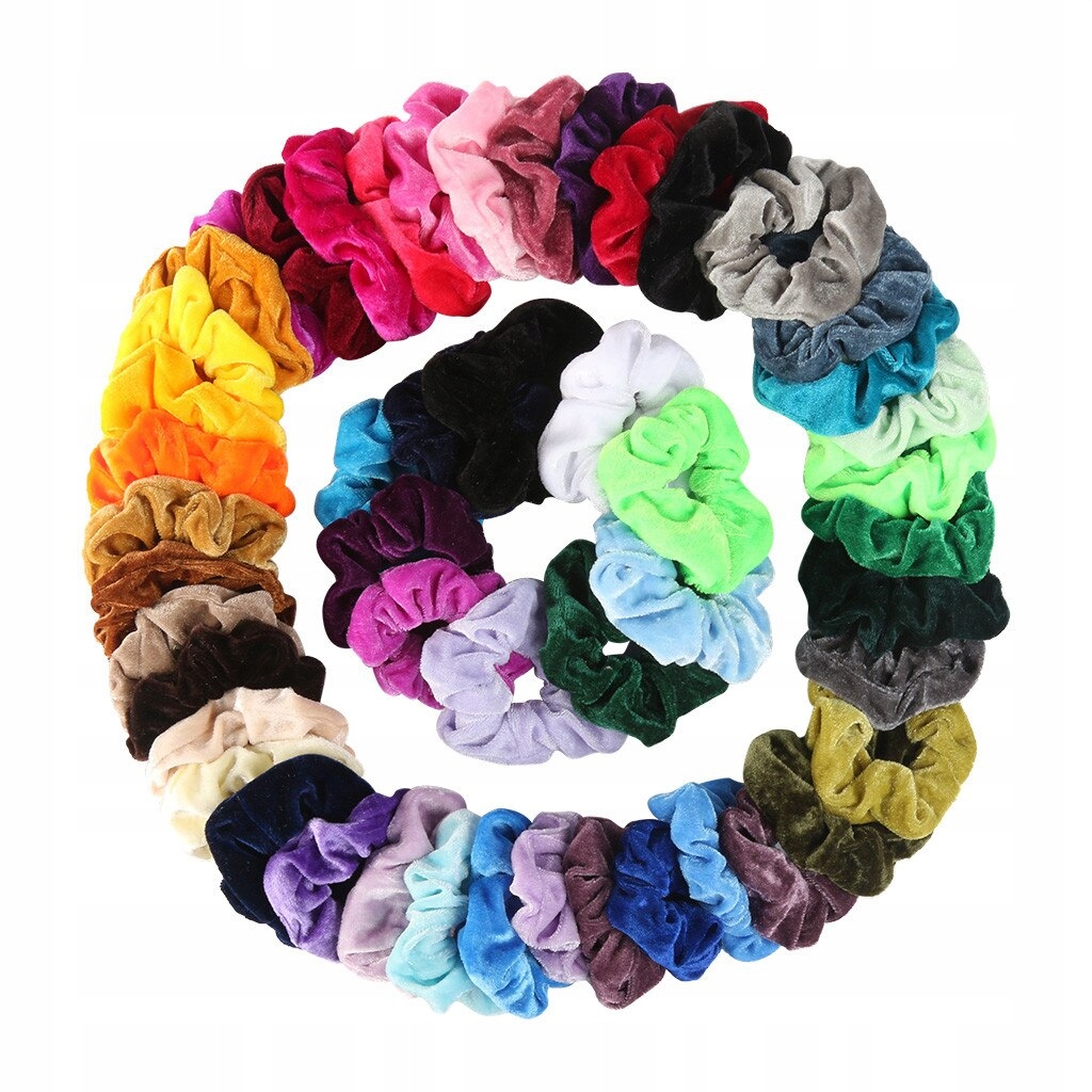 

Gumki do włosów Aksamitne Velvet Scrunchies 20 szt