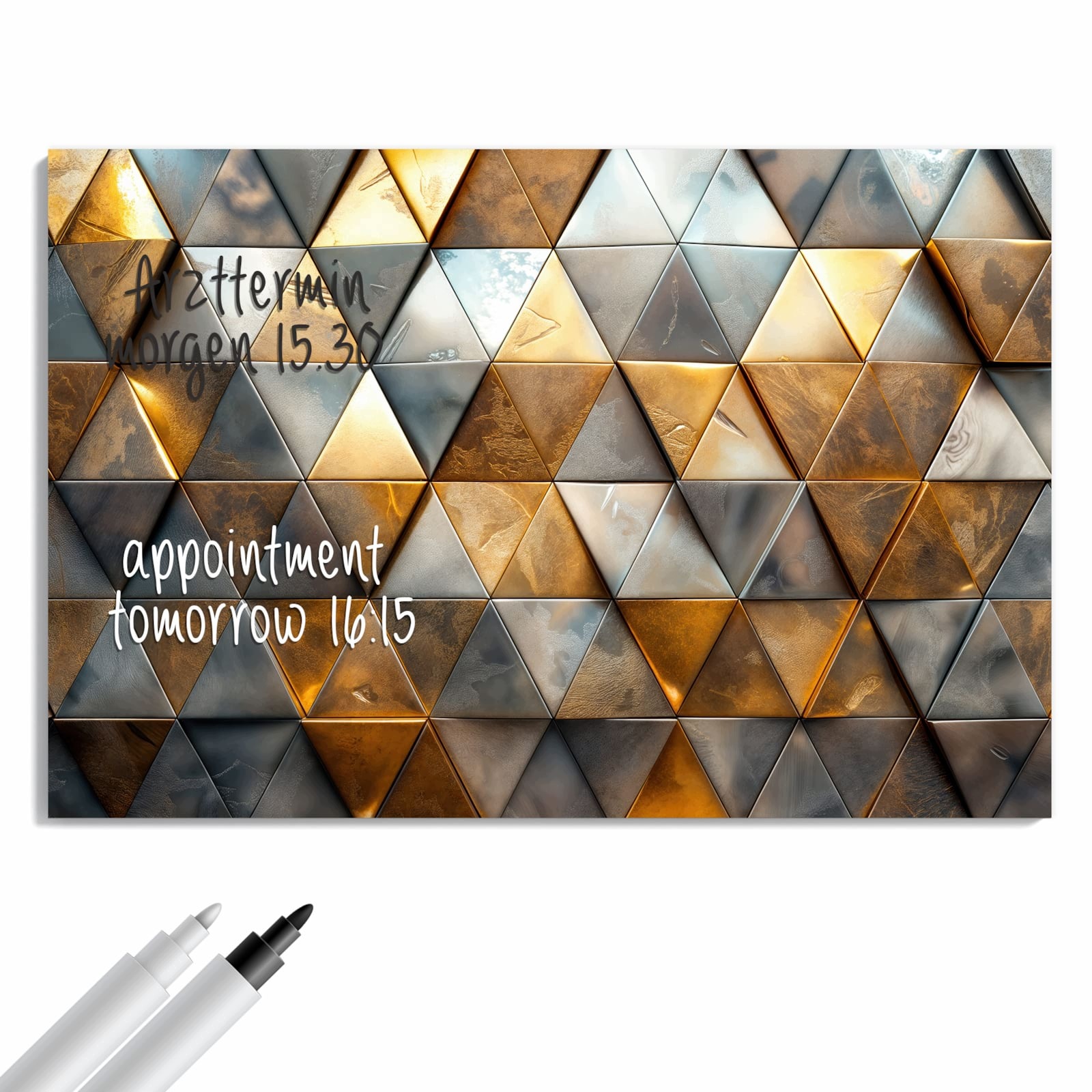 Magnetická tabule Vzor trojúhelníkový Stěna 90 × 60 cm