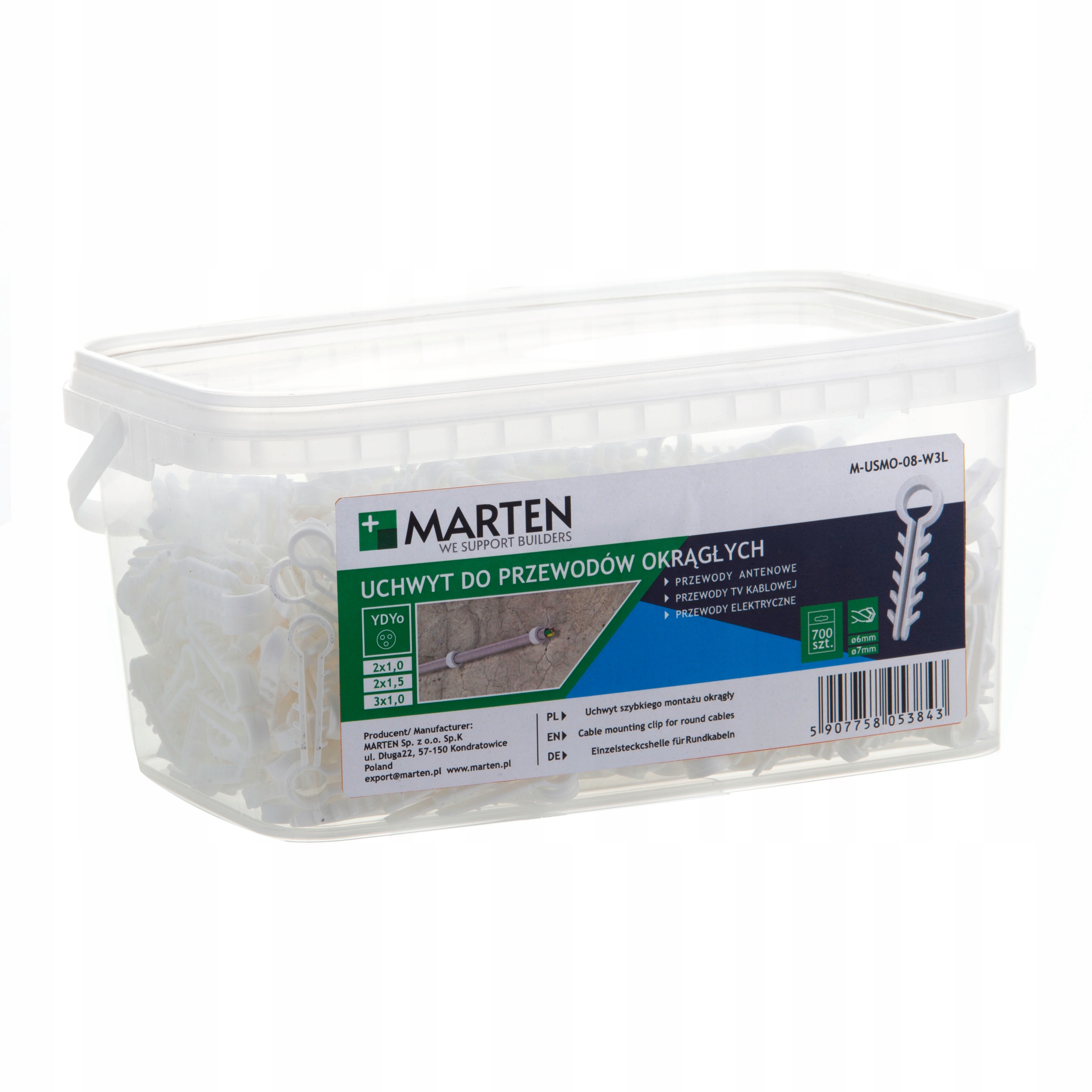 

Wiaderko uchwyt okrągły szybki montaż usmo8 700szt