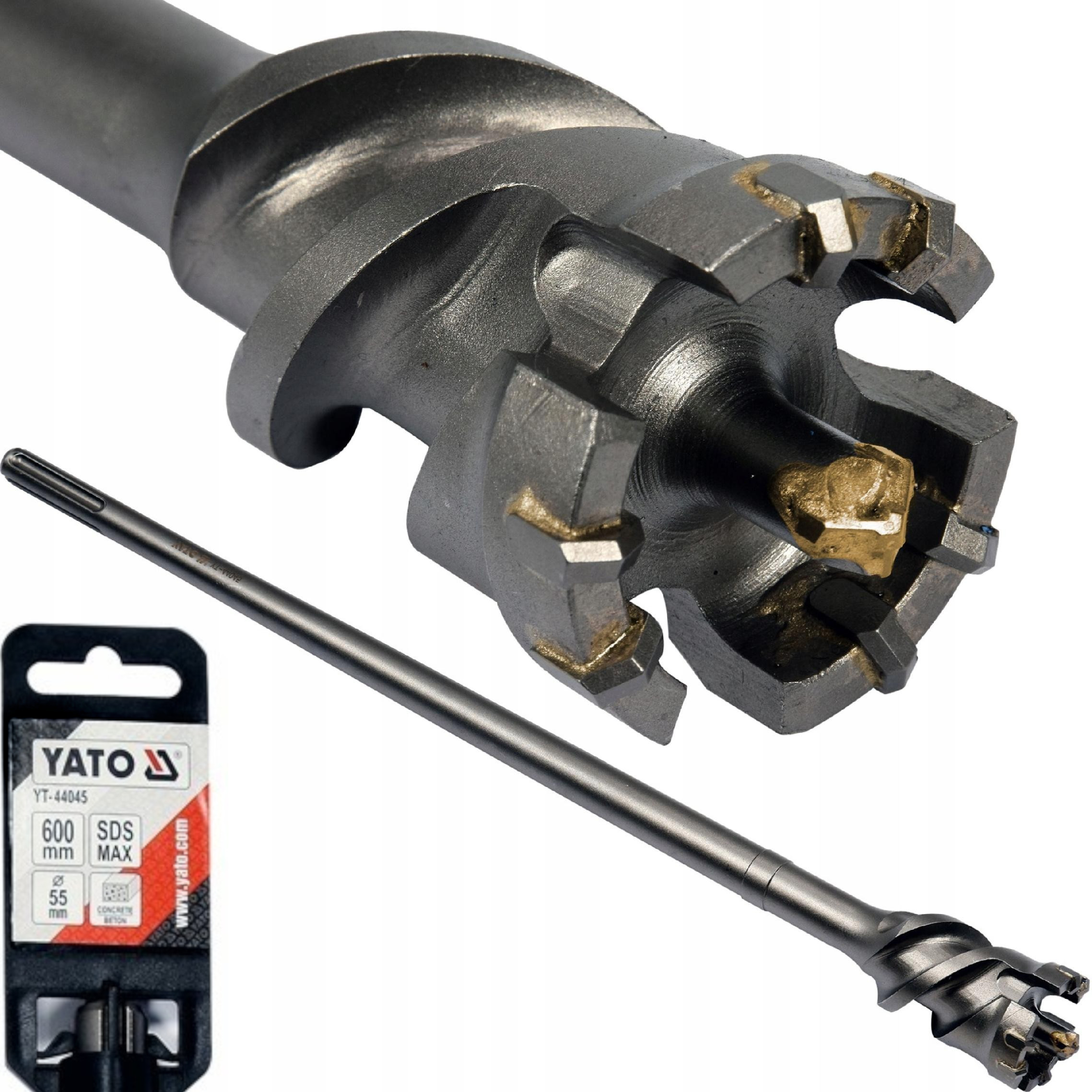 Yato Wiertło Przebiciowe 55/600mm Sds Max Do Przewiertów Peszli Rur