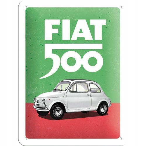 

Tablica szyld Fiat 500 Italia metal 15x20