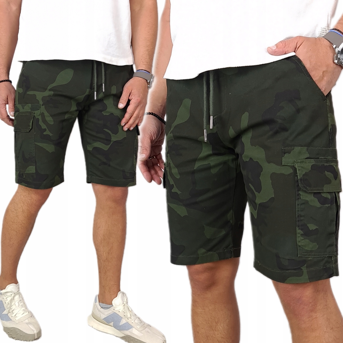 

Spodenki Bojówki męskie Moro stretch XL