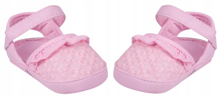 

Buciki Niemowlęce Bawełniane Wizytowe Róż 6-12msc