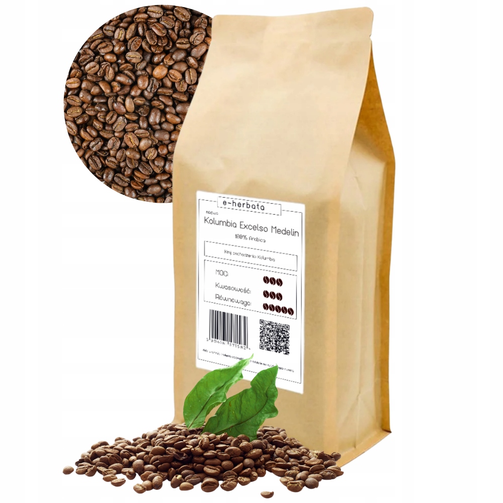 Kawa Ziarnista Arabica Kolumbia Excelso Medelin Do Ekspresu 1KG