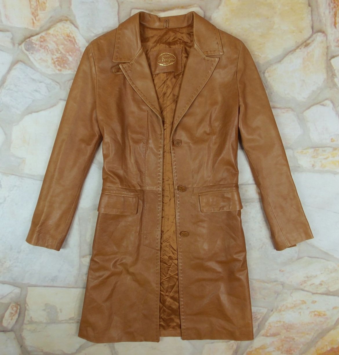 la parigina calzoleria piękny płaszcz skórzany M/L Kolekcja ---