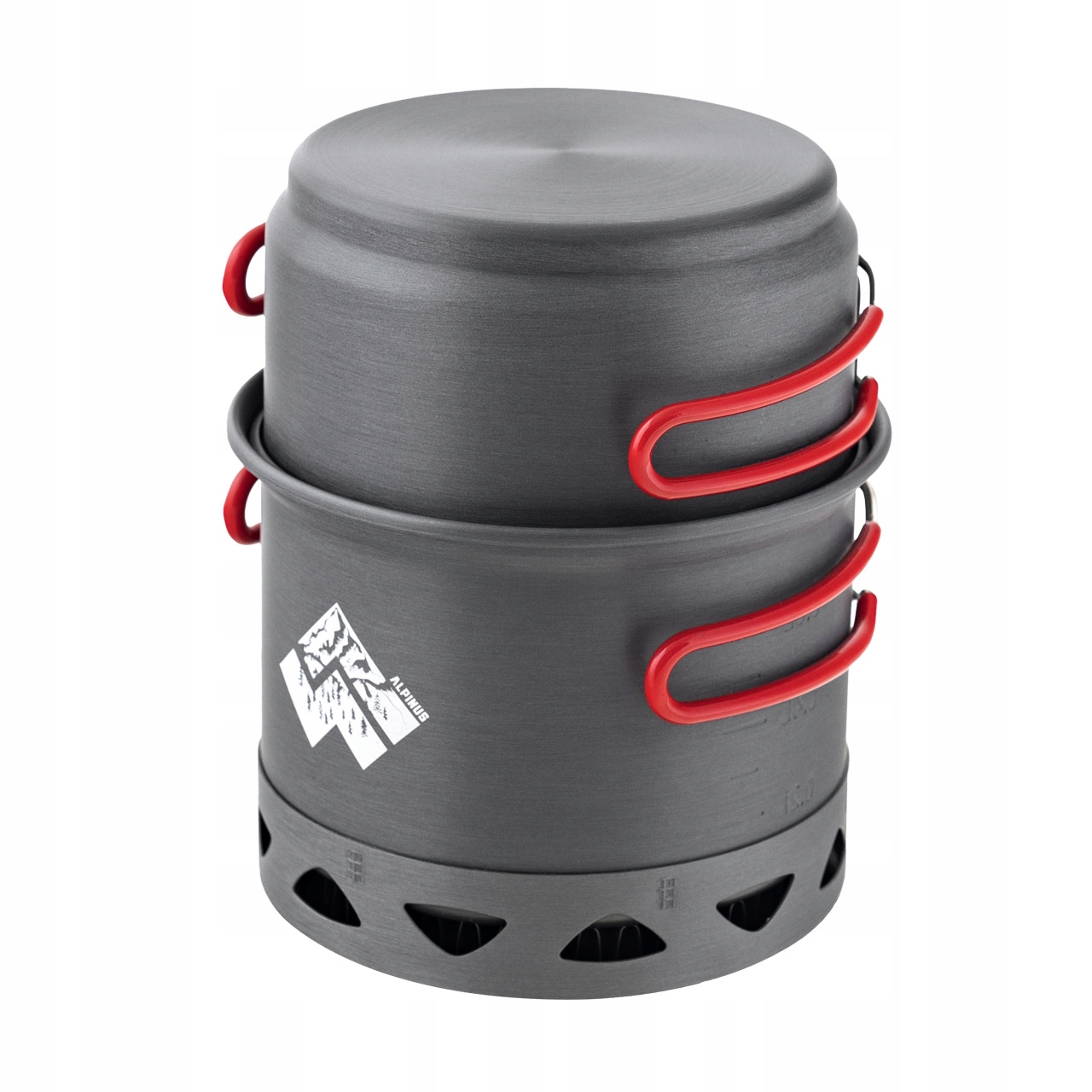 Menażka Alpinus Valdes Radiator szara 2częsciowa,rączka Anodyzowane alumini