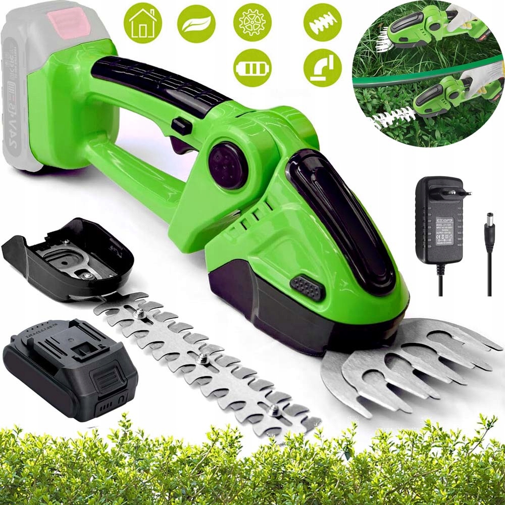 Akumulátorové Nůžky Na Trávy A Živý Plot 1500 Mah, Zastřihovač Zahradní nůžky