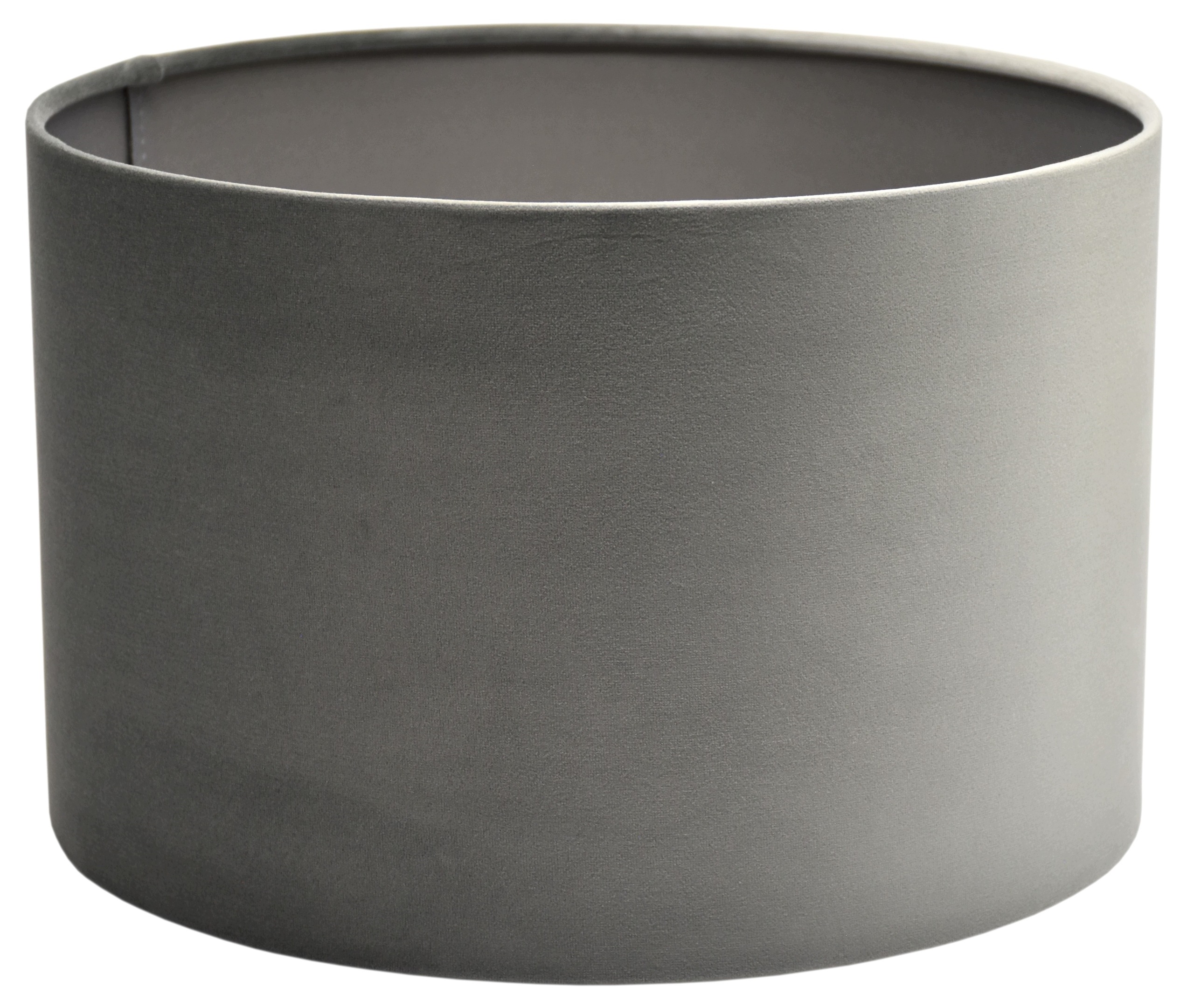 Stínidlo válec E27 E14 Šedý Velur ⌀ 25 cm h20 Zavinovací okraje Piano