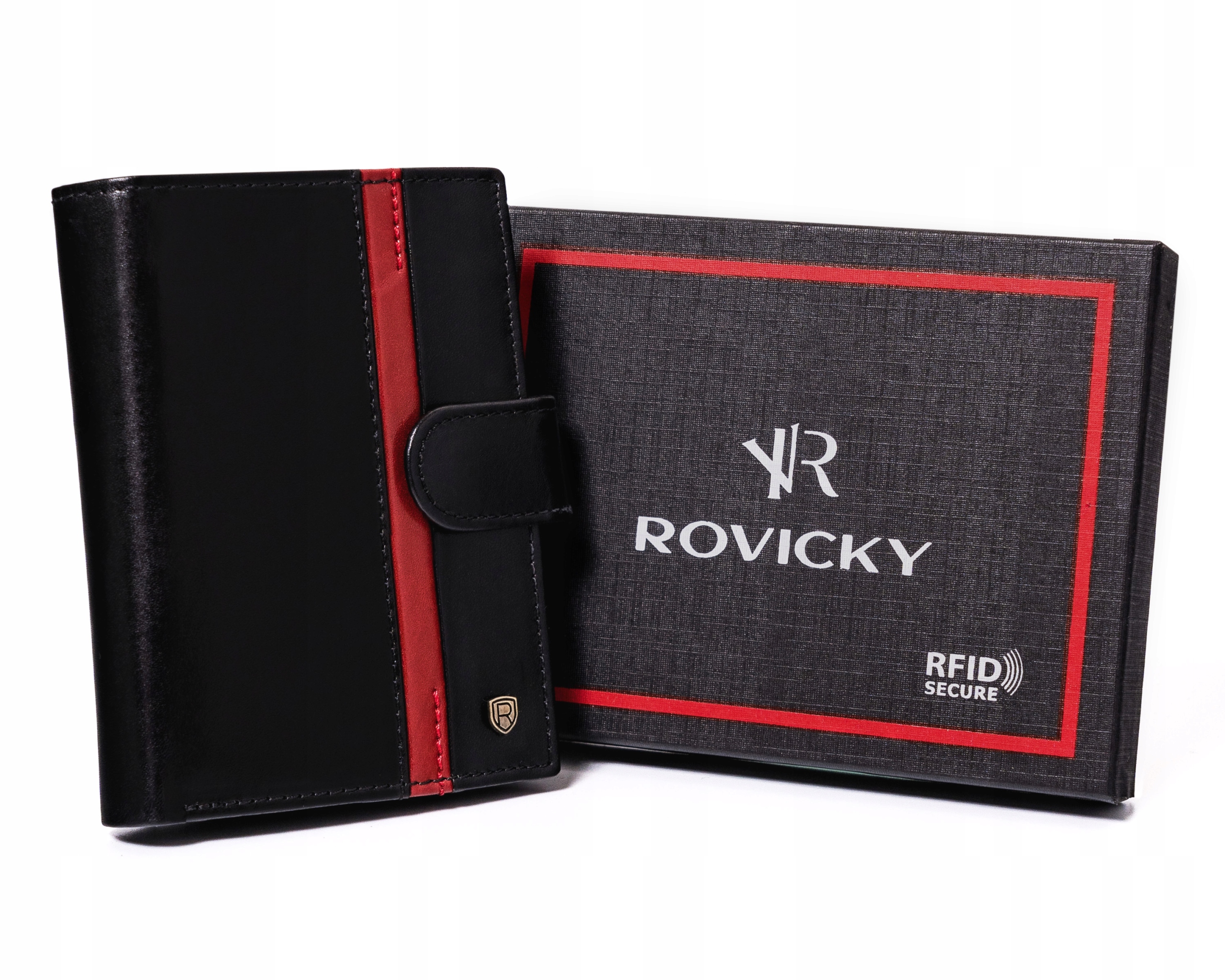 

Rovicky portfel męski skóra naturalna ochrona Rfid