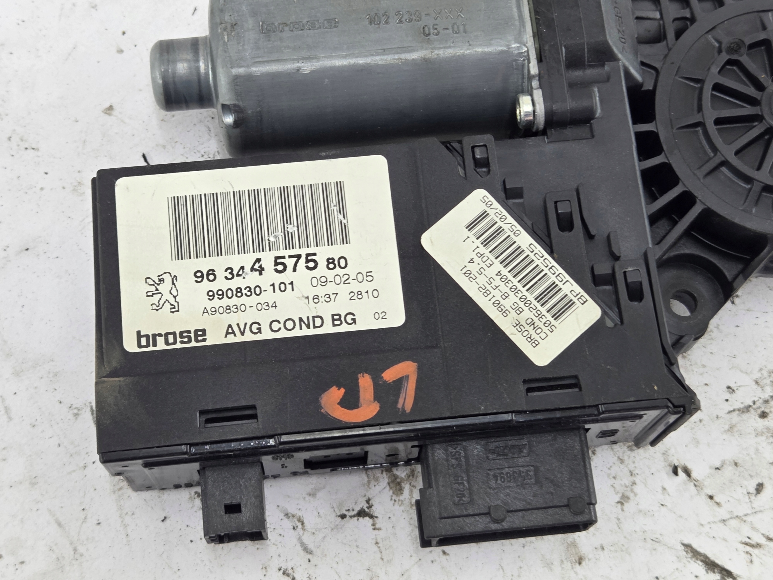 PEUGEOT 307 mini motor windows left front 9634457580