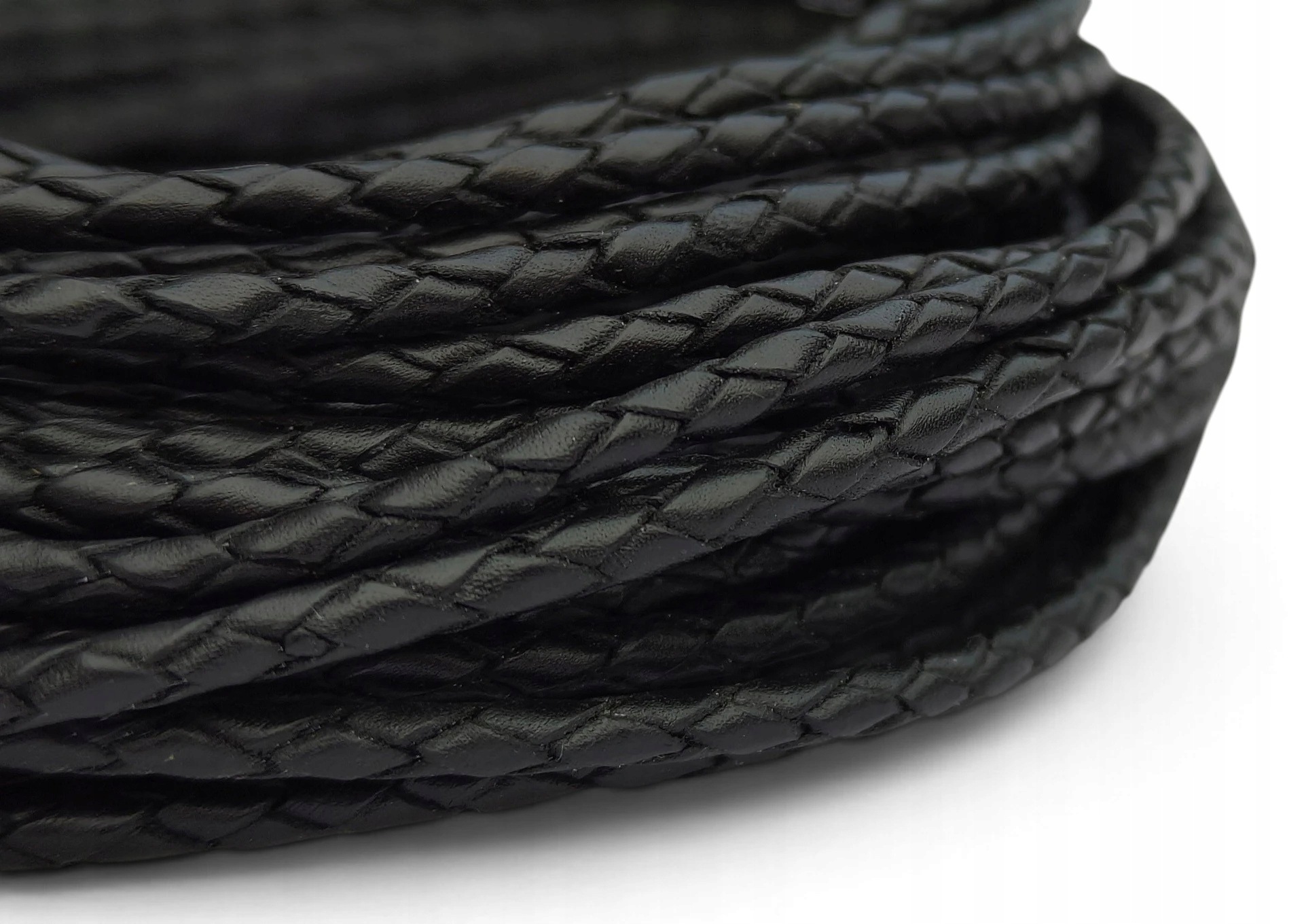 Velkoobchod 25 m Řemen přírodní Pletený 3 mm Černý