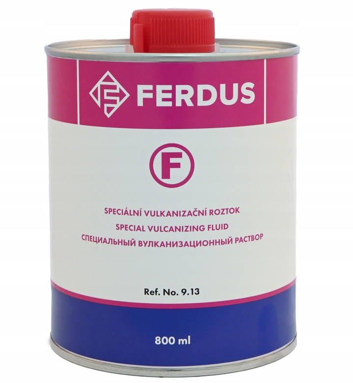 Vulkanizační lepidlo na záplaty, pneumatiky, hmoždinky 800ml Ferdus