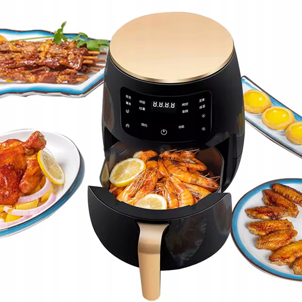 6L XXL Air Duża Misa Fryer Frytkownica Beztłuszczowa Frytownica Duża 2400W