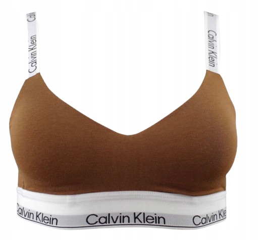 Calvin Klein Podprsenka Hnědá S Logem Na Ramínkách Xs 2_1
