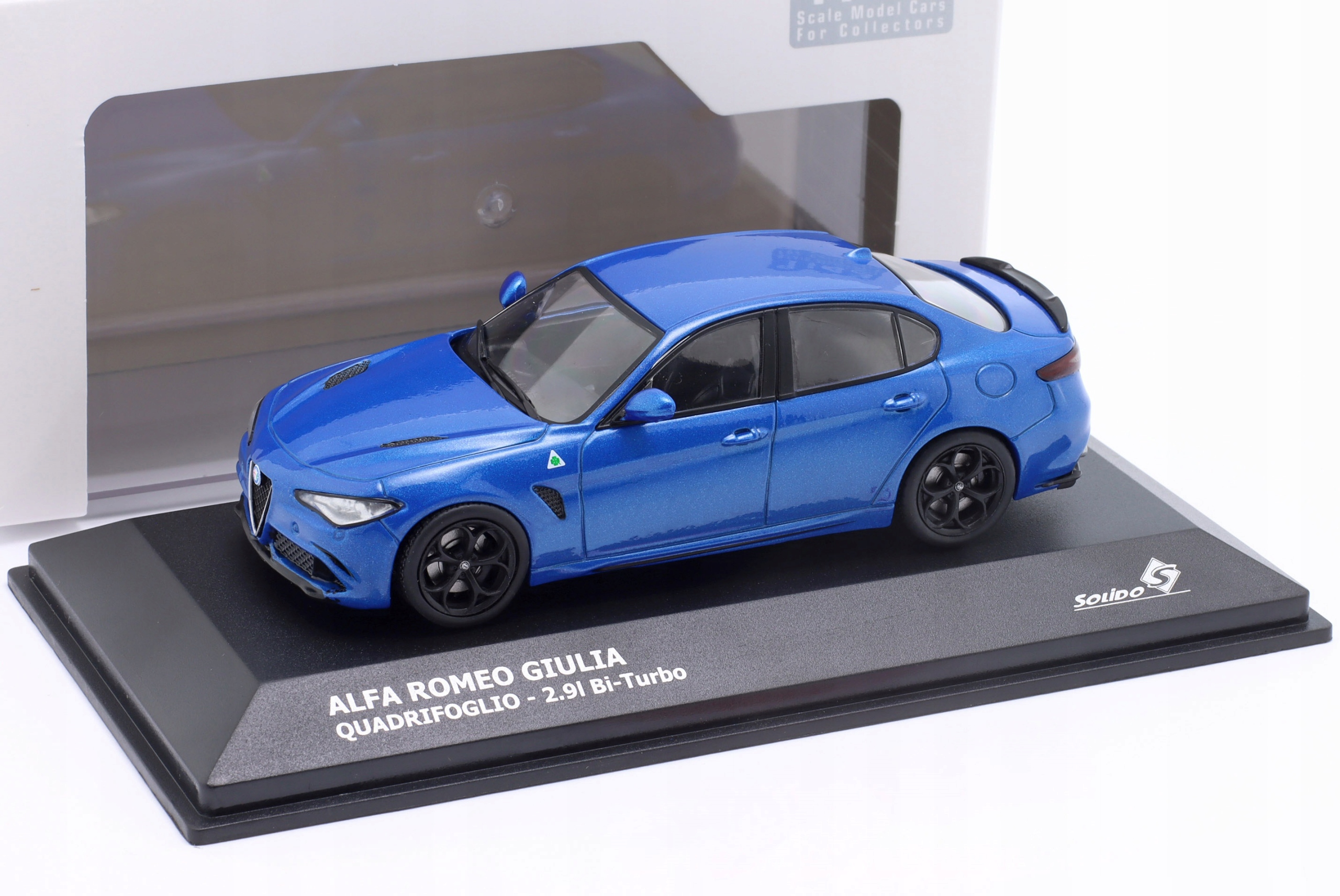 Solido Alfa Romeo Giulia Quadrifoglio 2.9l Bi-Turbo 2019 Blue 1:43